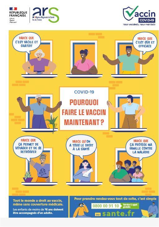 Flyers Campagne Vaccination Covid-19 ARS Ile-de-France