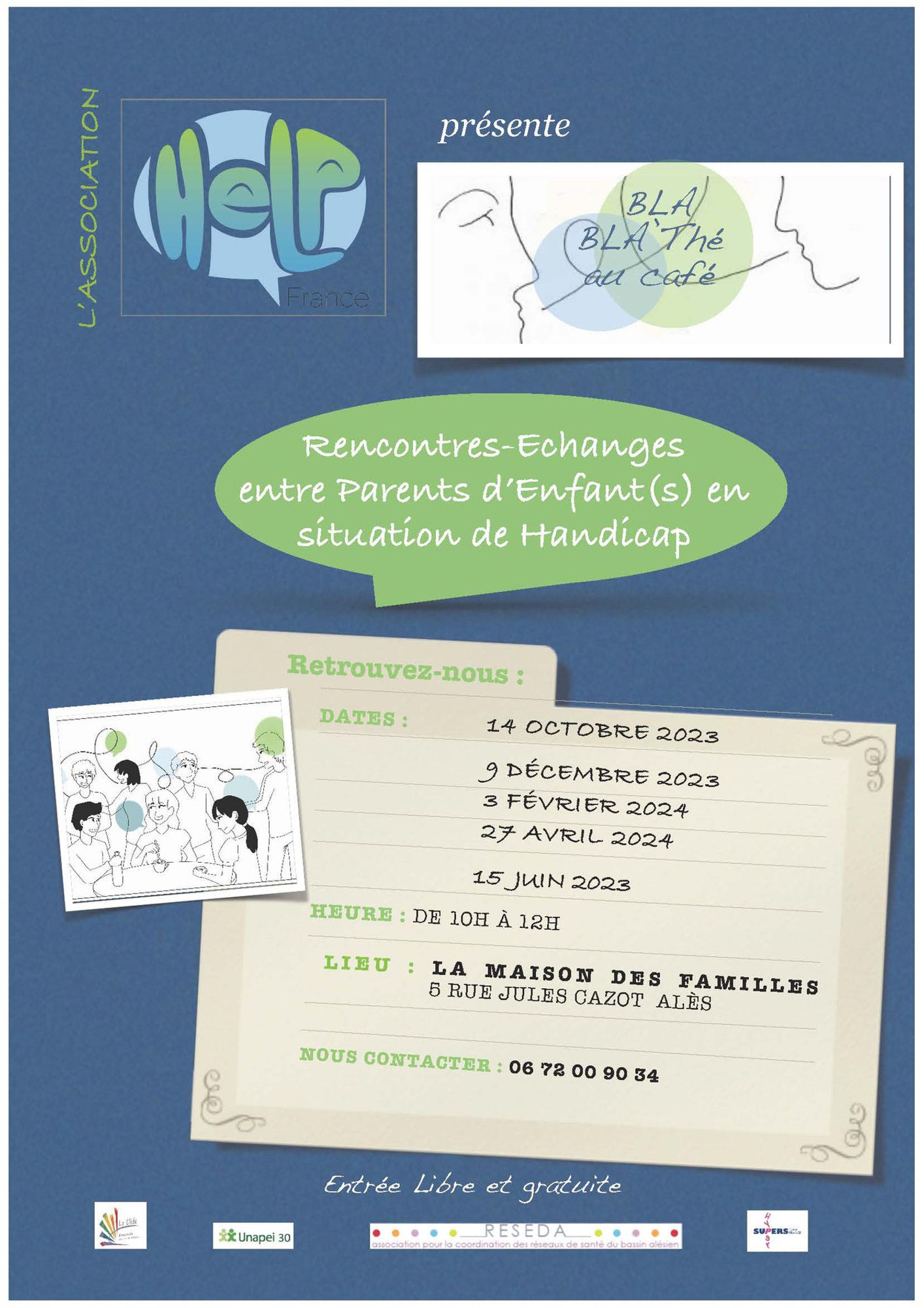 Bla Bla'Thé - Rencontres Echanges entre Parents d'enfants en situation de Handicap