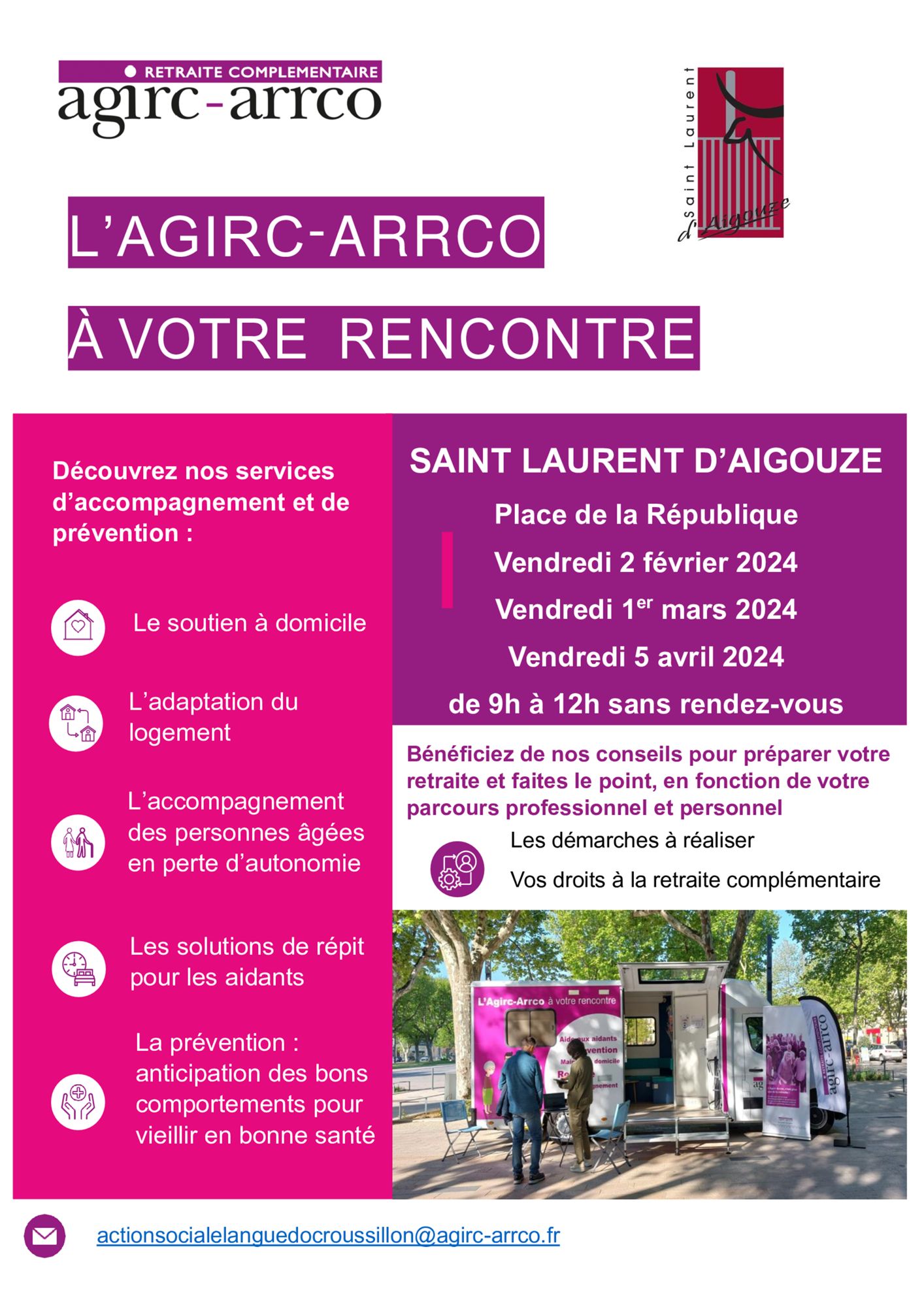 L'AGIRC-ARRCO vient à votre rencontre