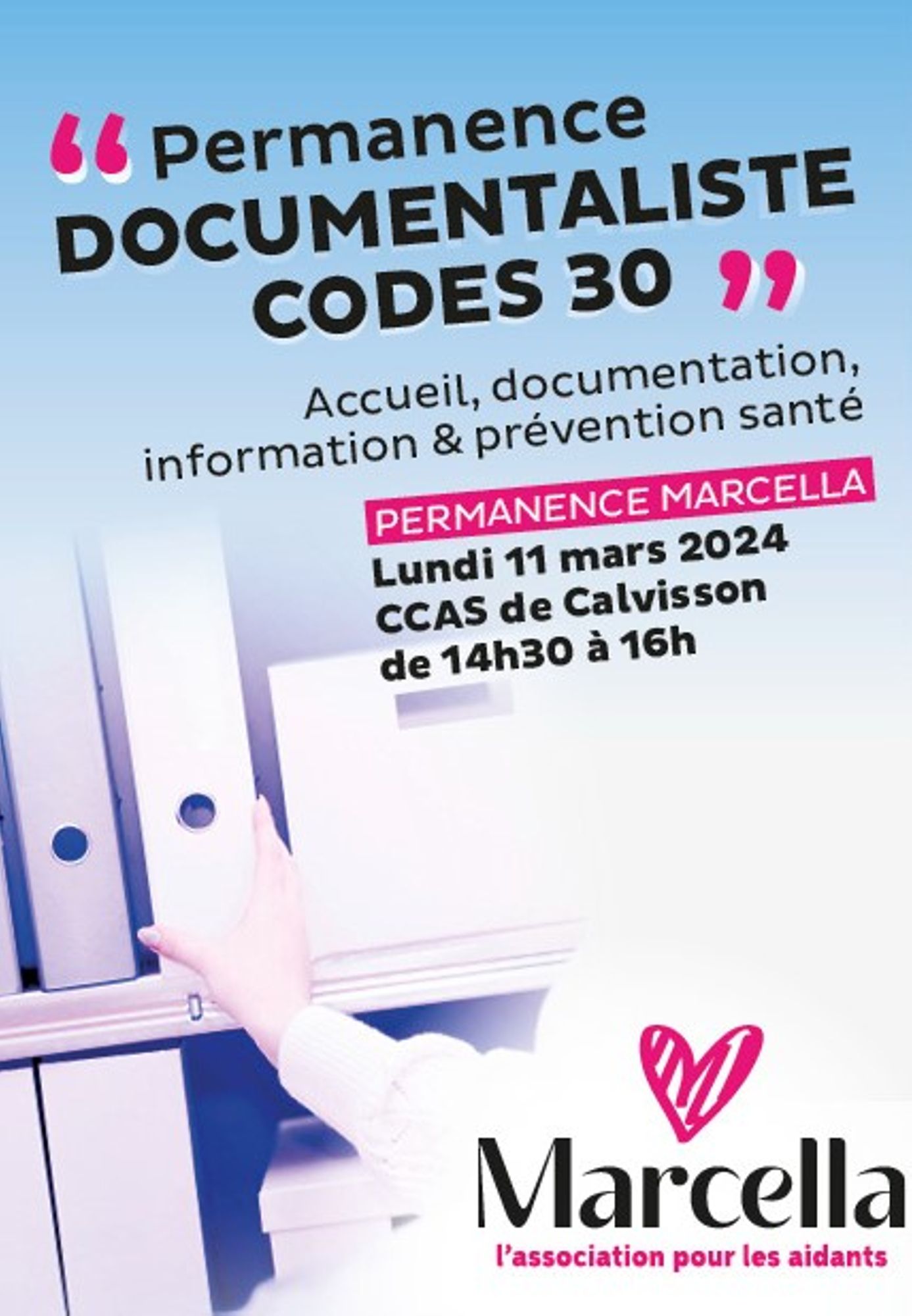 Permanence de la documentaliste du Codes 30