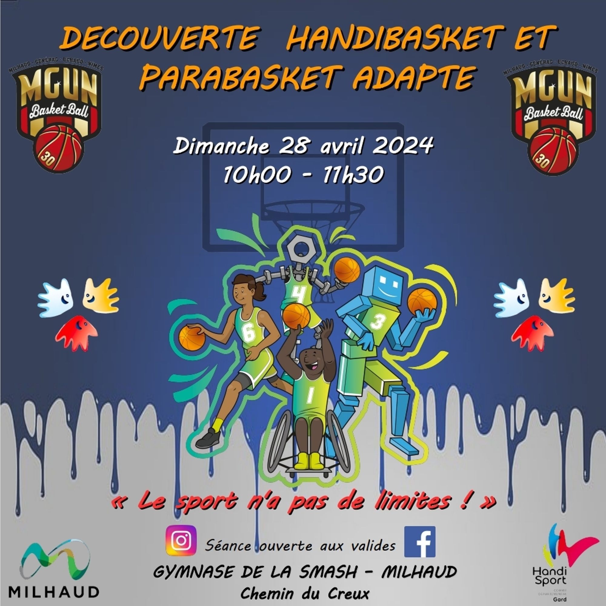 Venez essayer le handibasket et le parabasket adapté