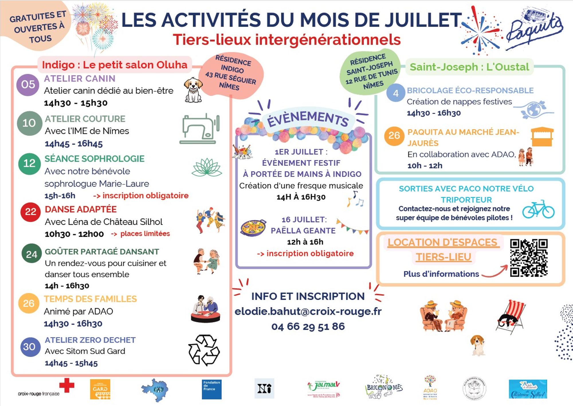 Les activités aux Tiers-Lieux intergénérationnels - EHPAD Indigo et St-Joseph à Nîmes