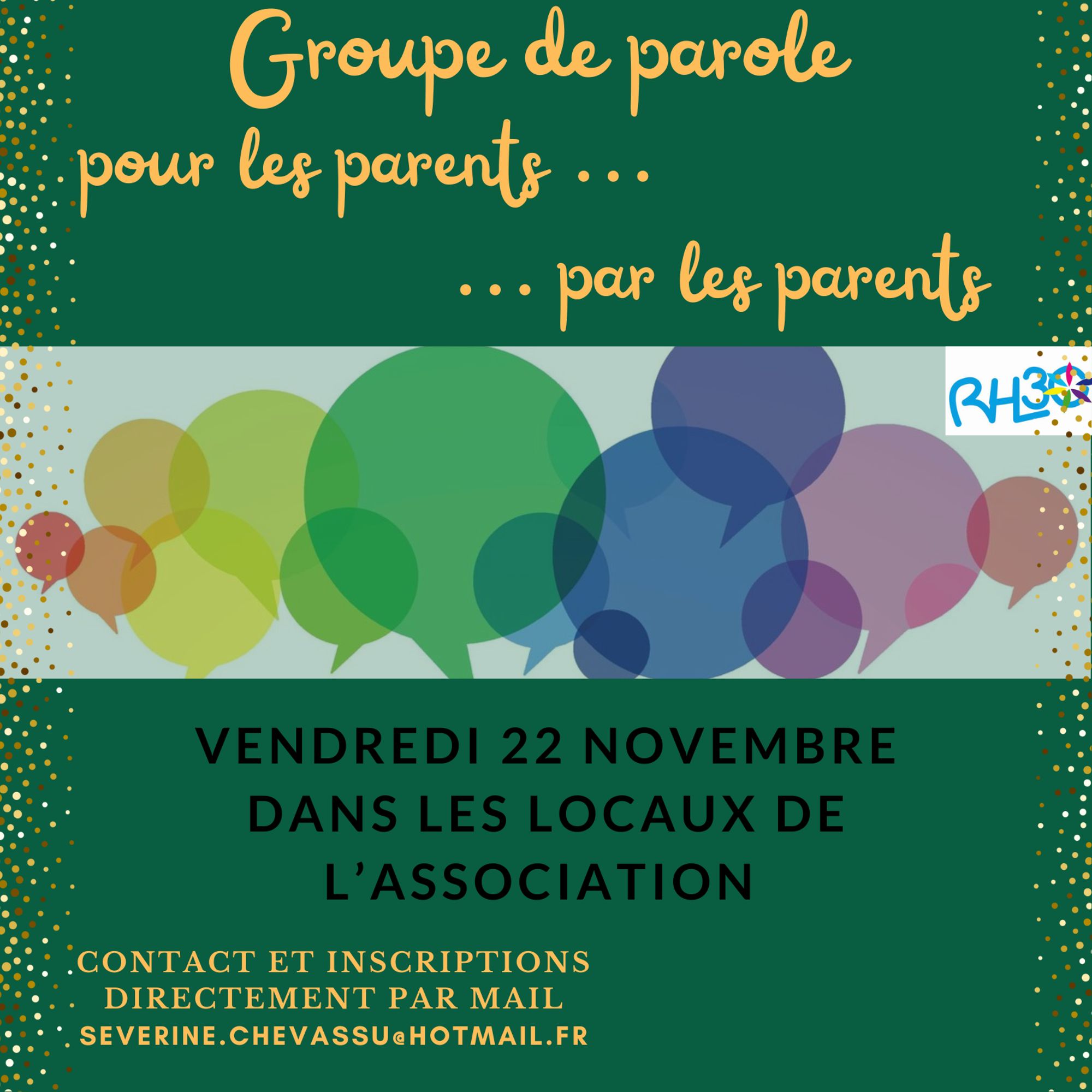 Groupe de parole pour les parents... par les parents - Le réseau handi'Lib30