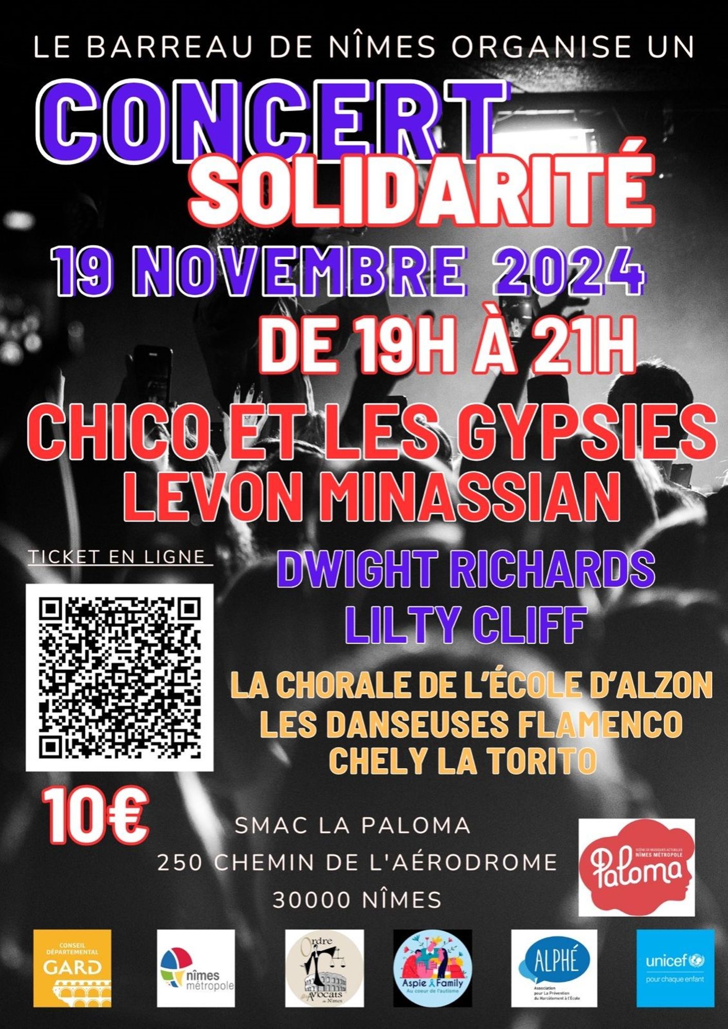 Concert caritatif pour trois associations ASPIE FAMILY, UNICEF et ALPHE