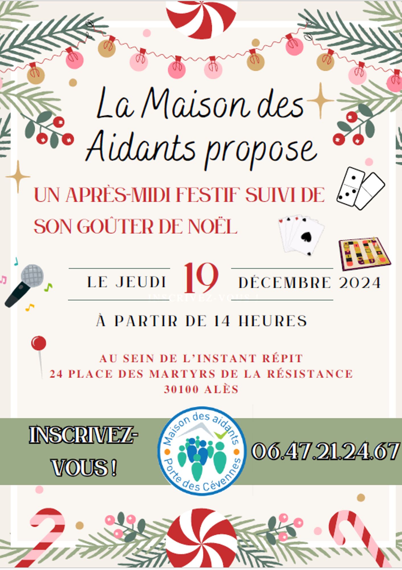 Goûter de Noël à l'Instant répit