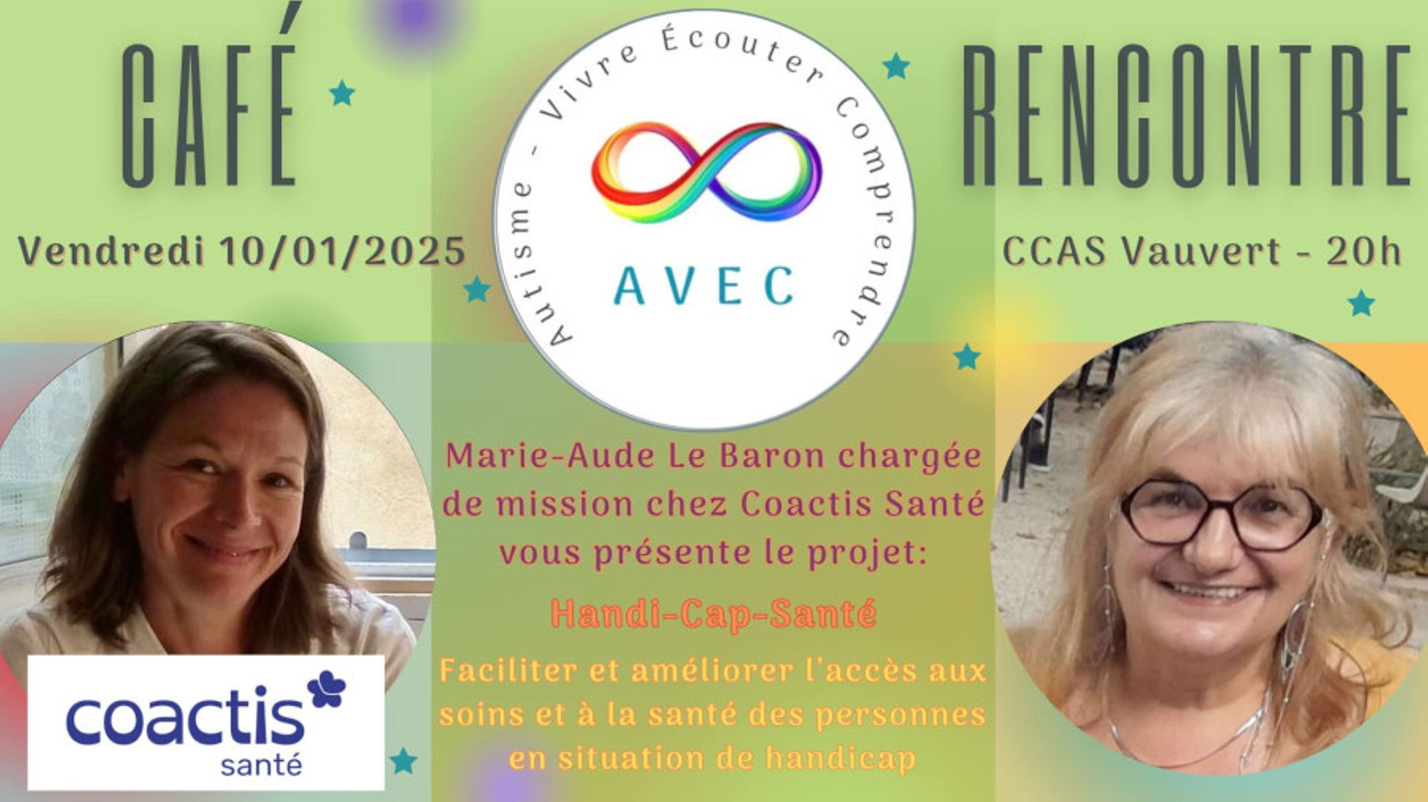 Café rencontre avec l'association Autisme - Vivre Ecouter Comprendre