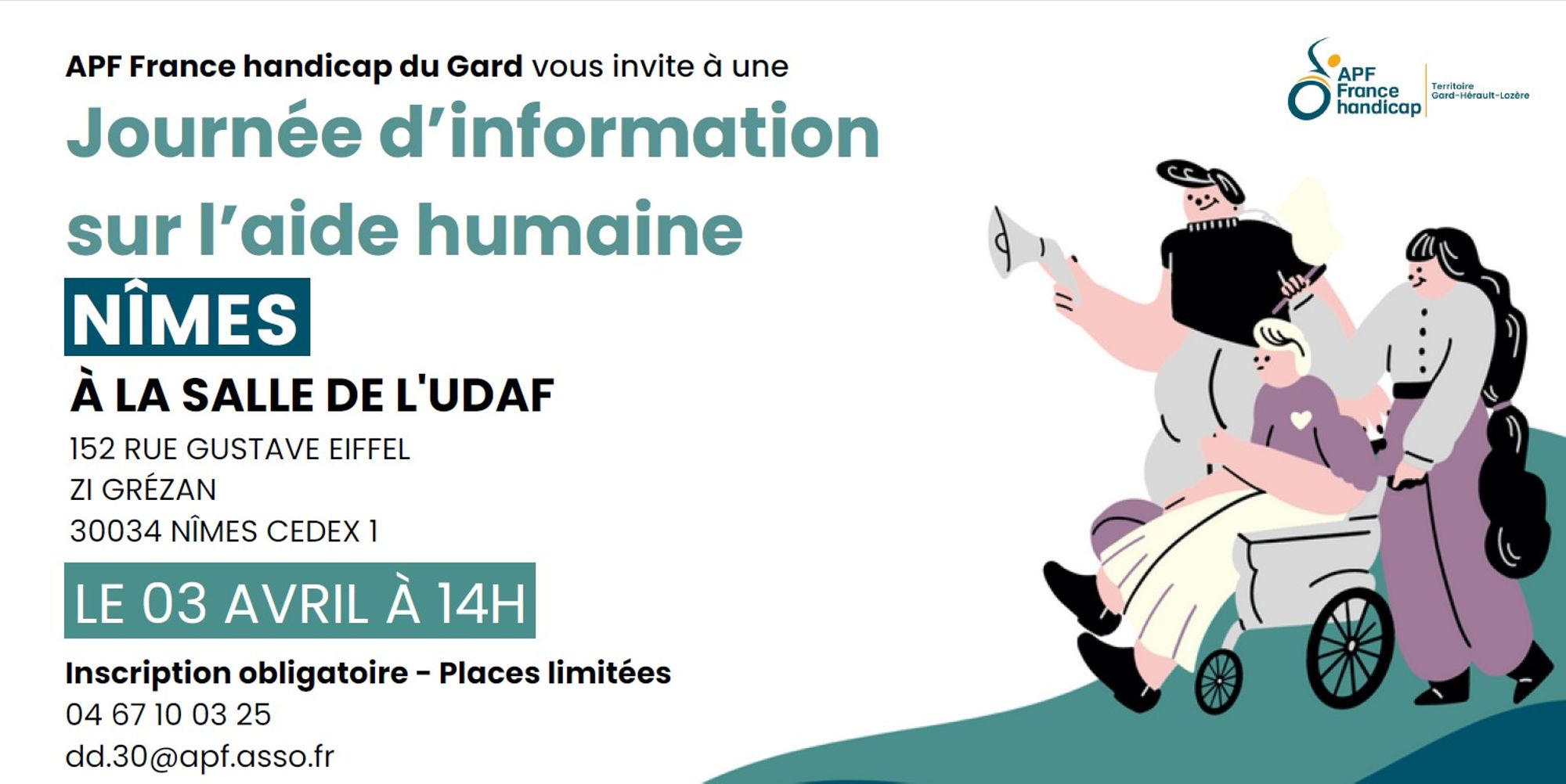 Réunion d'information sur le thème "Aide humaine et handicap : connaissez-vous vos droits ?"