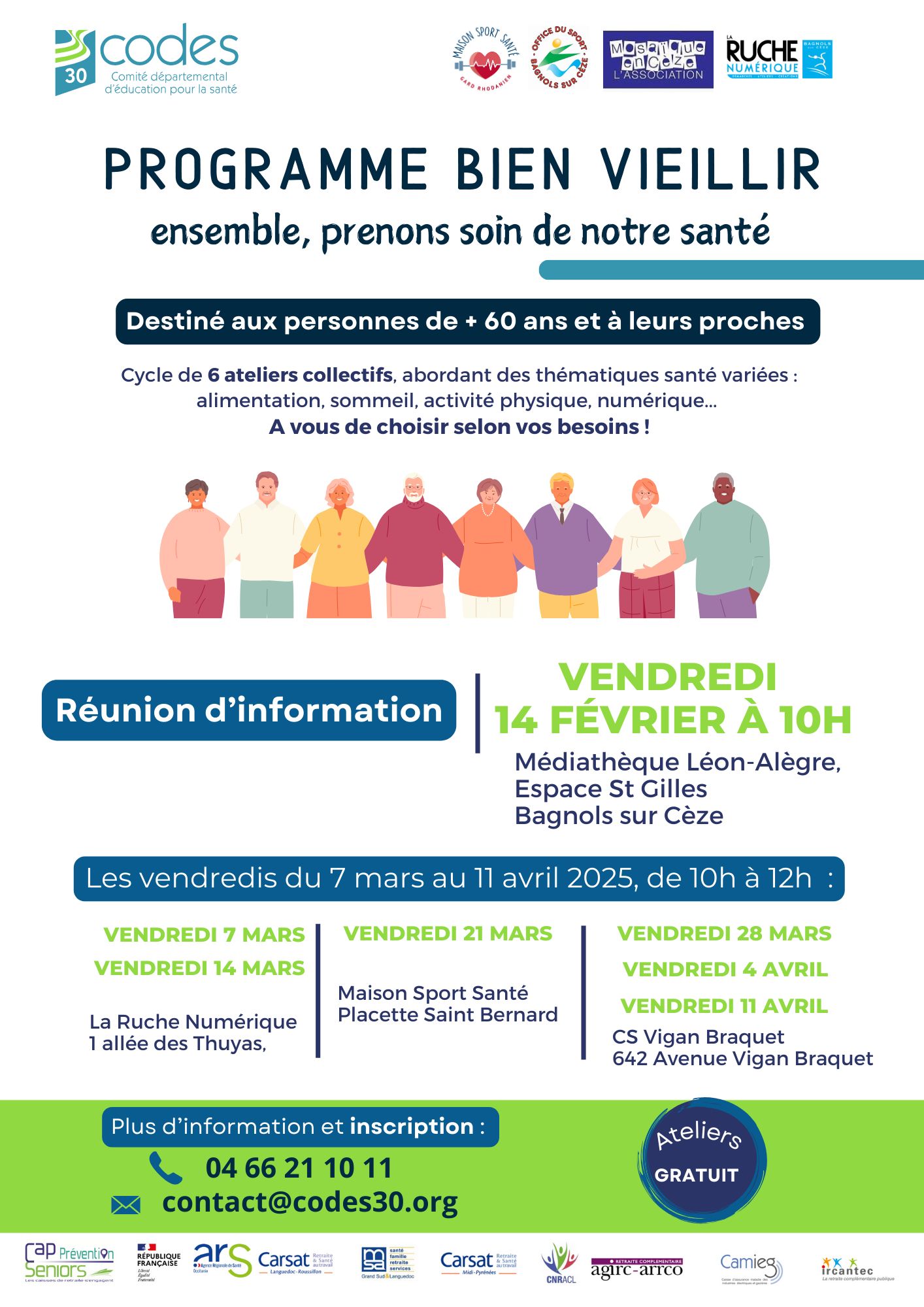 Programme BIEN VIEILLIR ENSEMBLE, prenons soin de notre santé