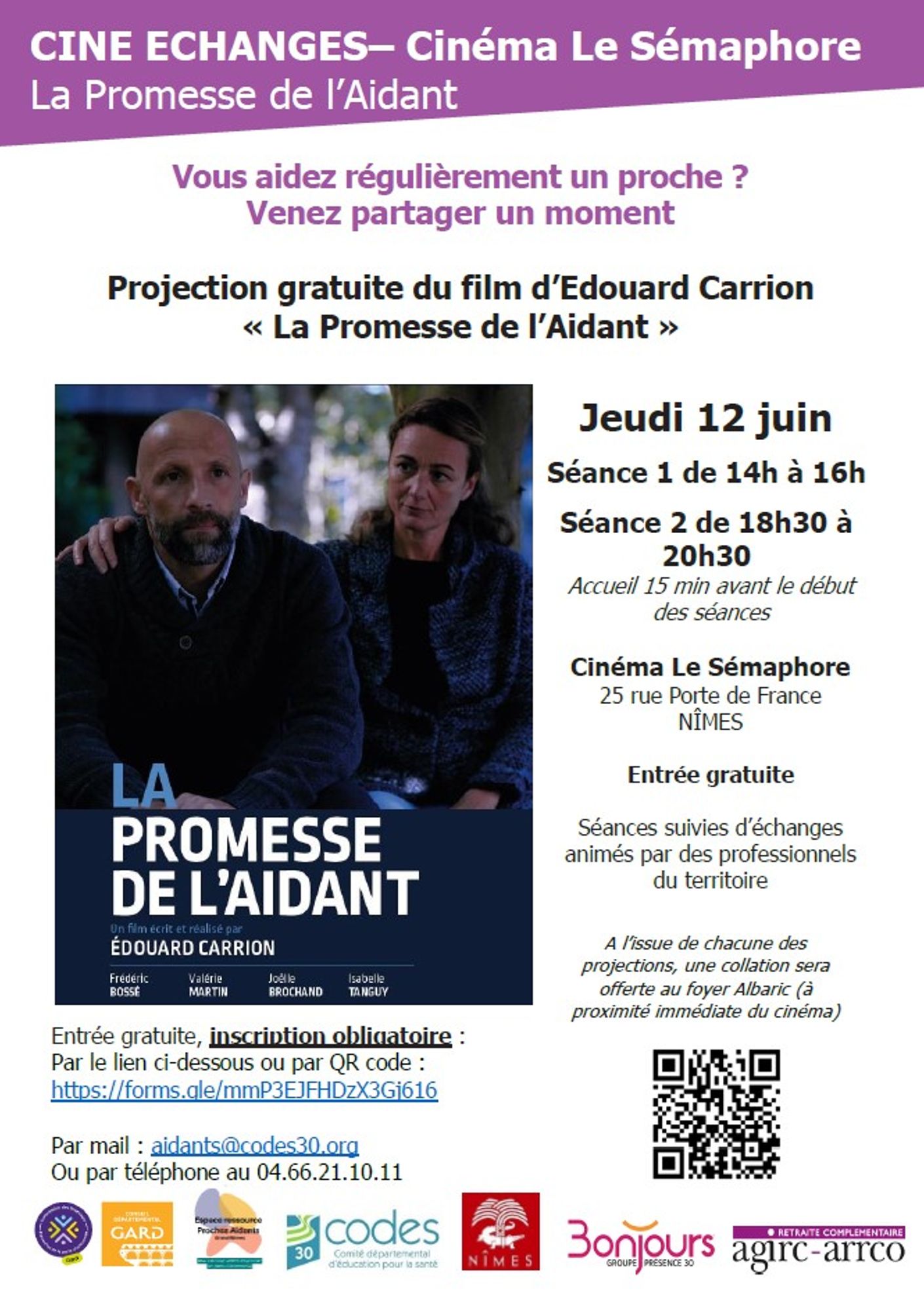 Ciné-échanges « La promesse de l'aidant »