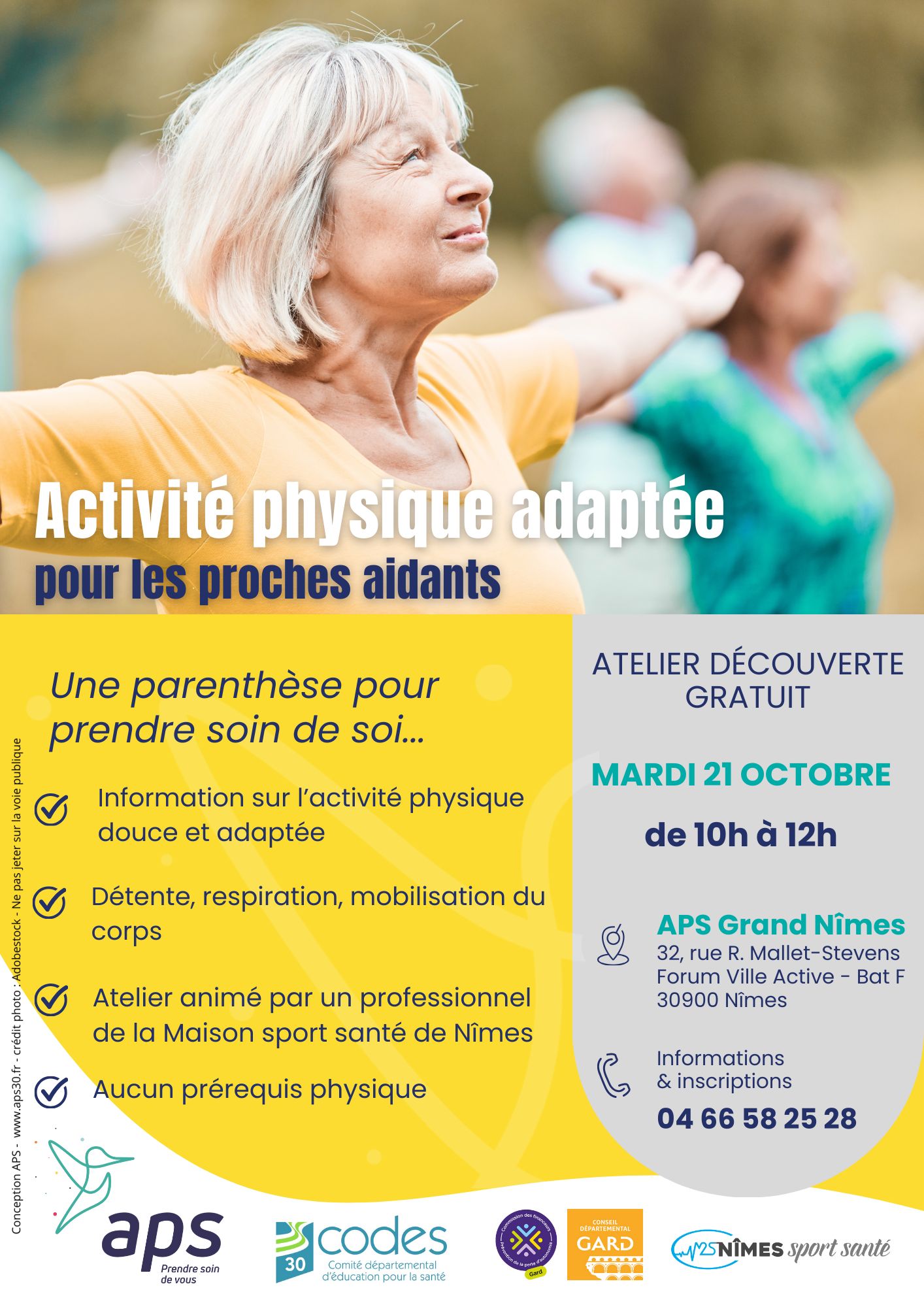 Activité physique adaptée : un atelier découverte pour les proches aidants