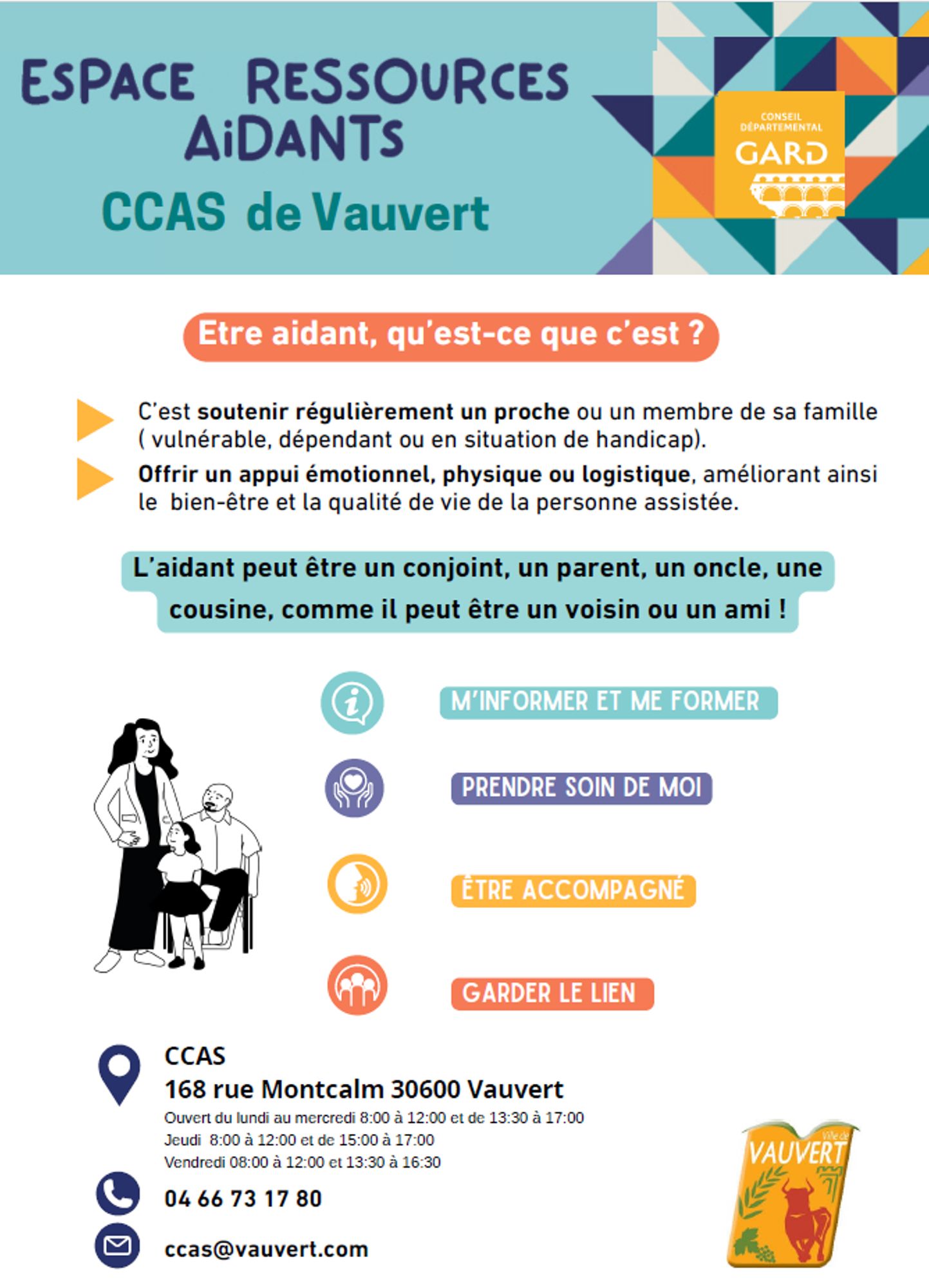 Les permanences de l'Espace ressources aidants au CCAS