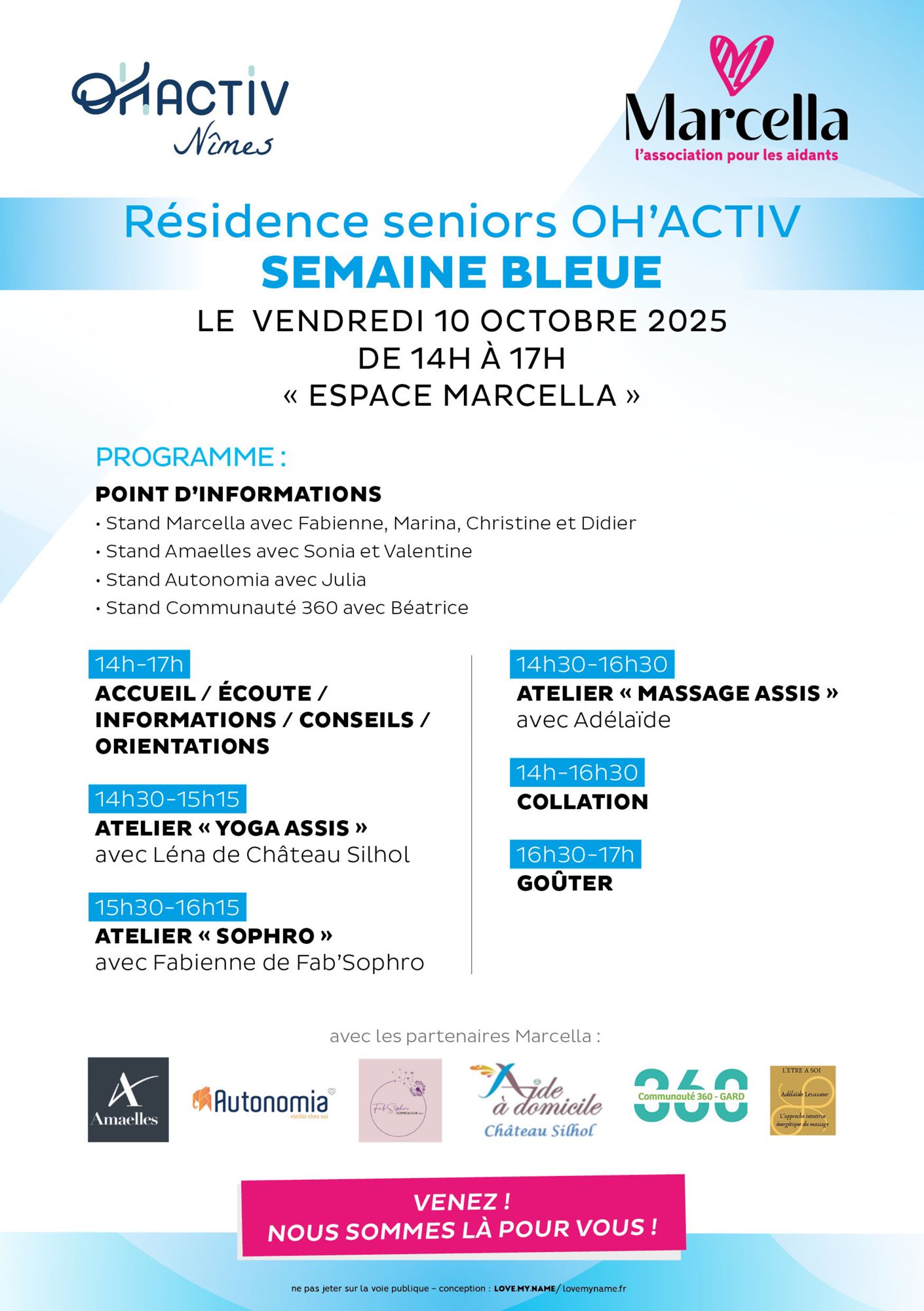 Résidence seniors HO'ACTIV - Semaine bleue "Espace Marcella"