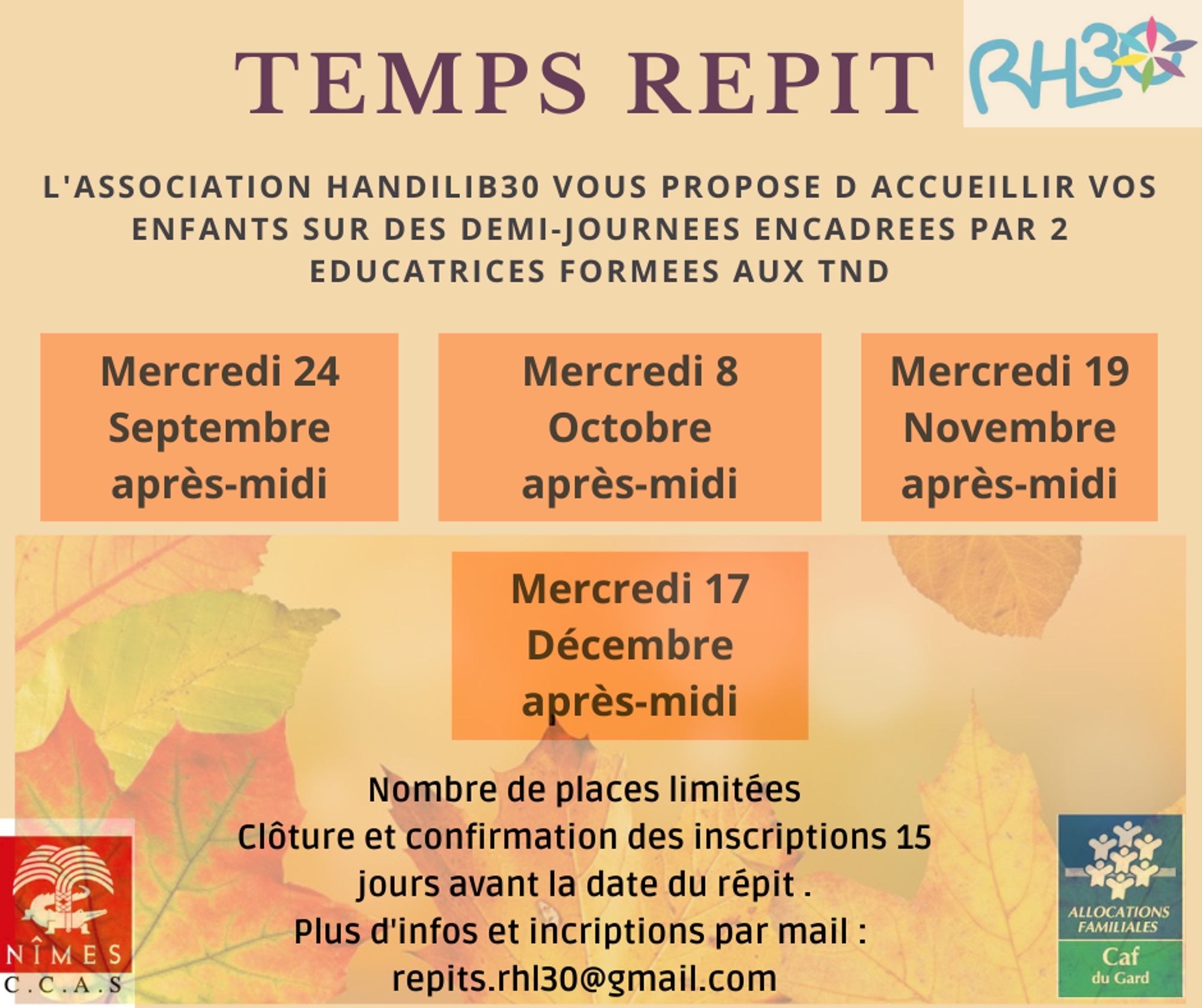 Des temps Répit proposés par le réseau Handi'Lib'30 