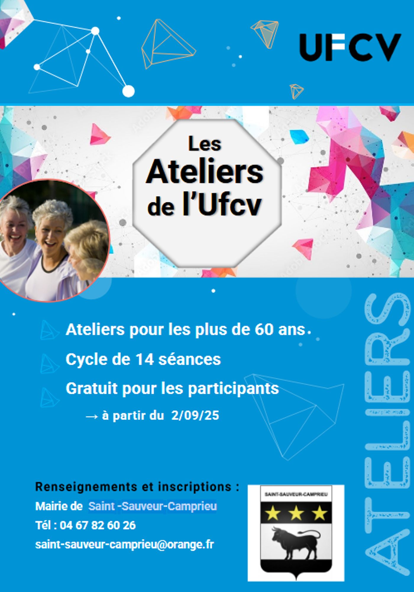 Les ateliers de l'UFCV pour les Séniors