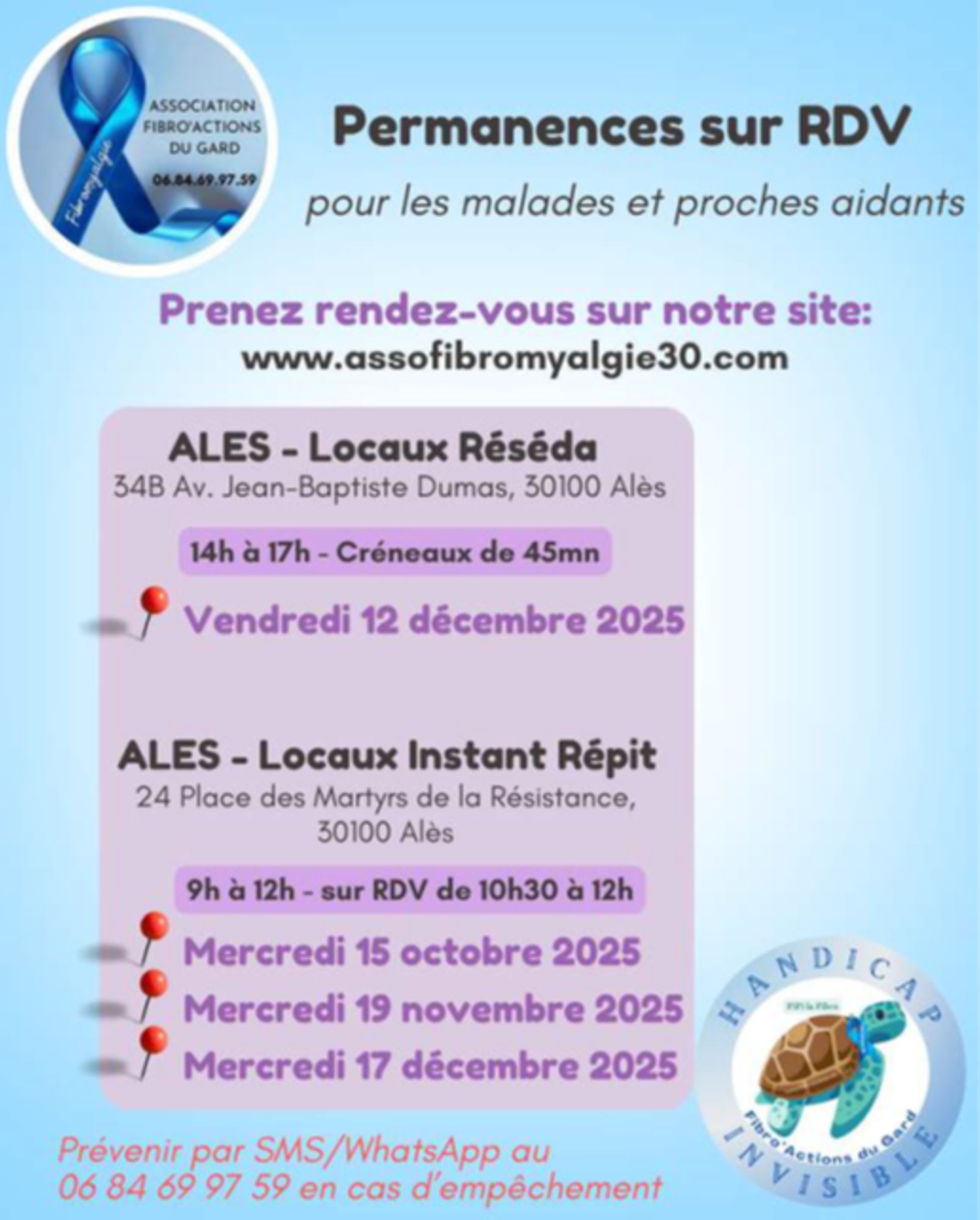 Association Fibromyalgie 30 - Permanence sur RDV 