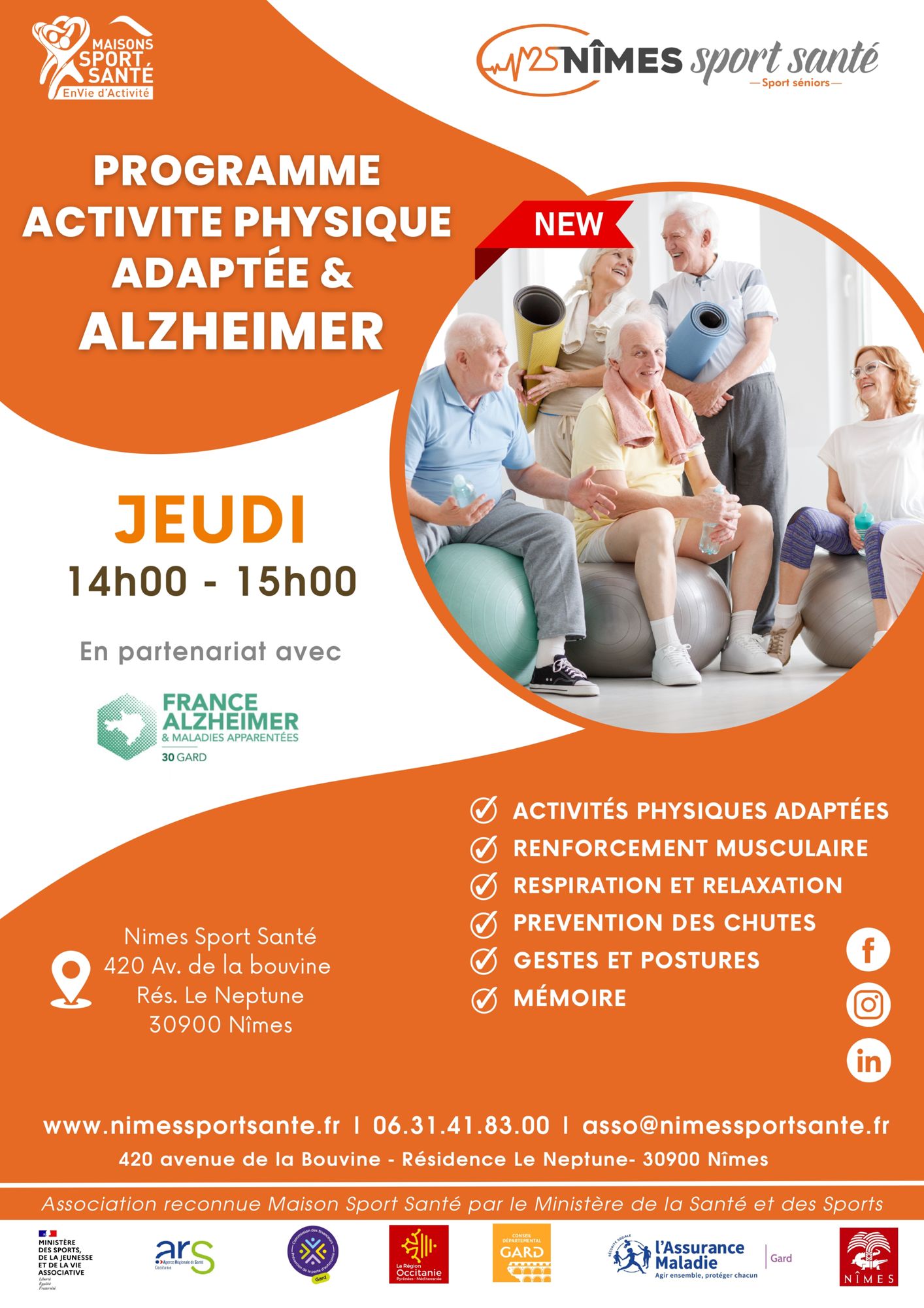Activité Physique Adaptée  – Alzheimer