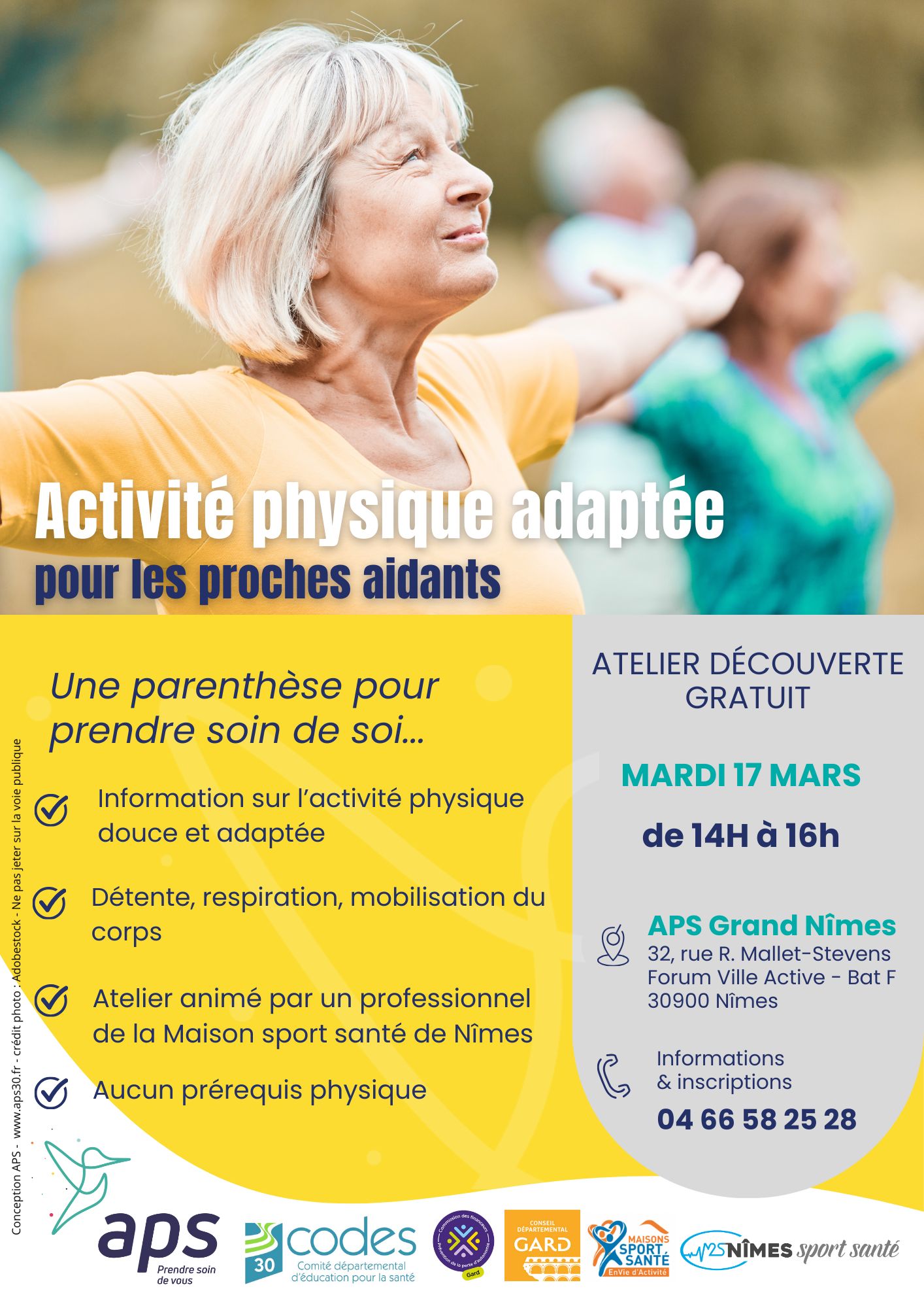 Activité physique adaptée : un atelier découverte pour les proches aidants