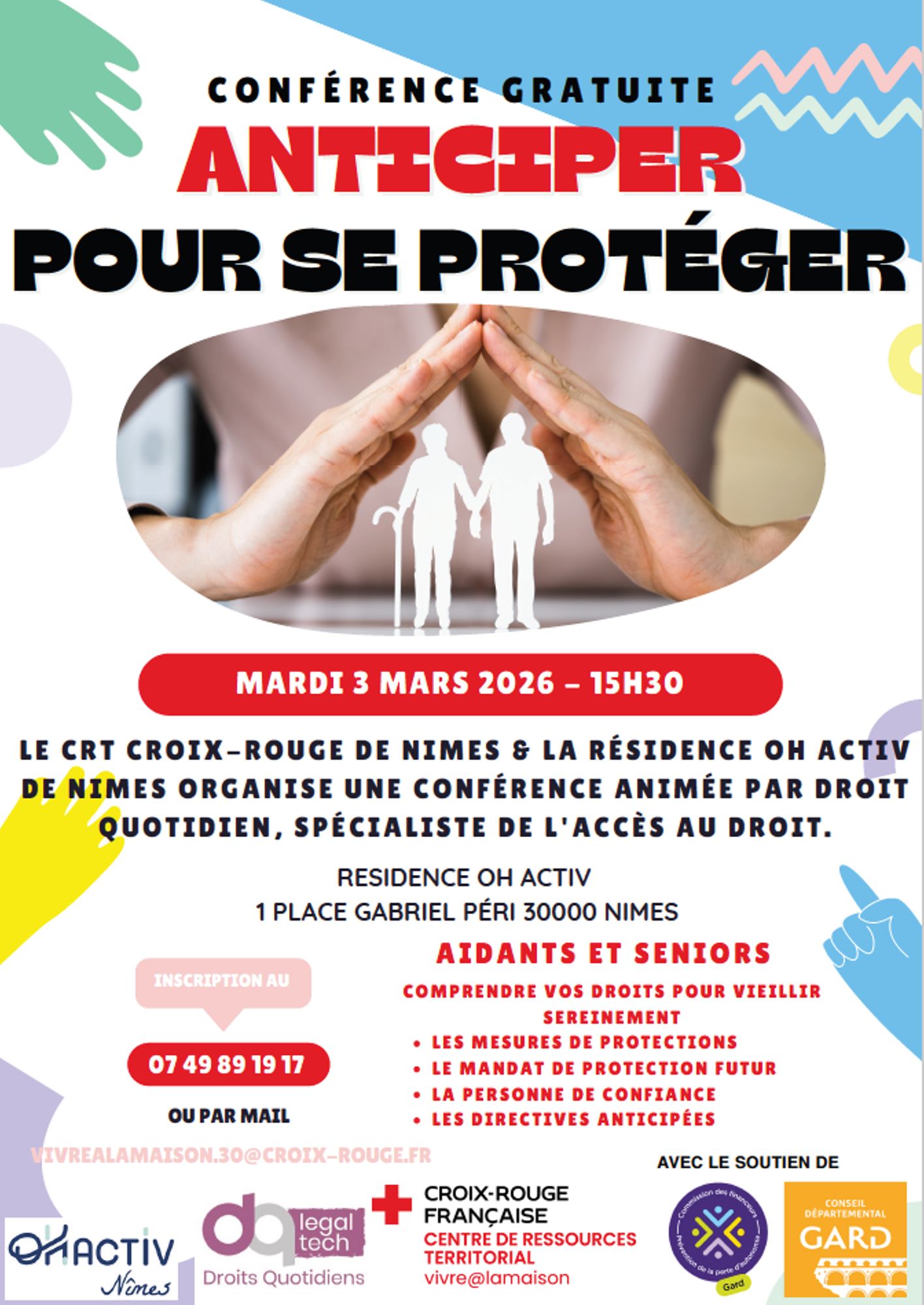 Invitation – Conférence gratuite « Anticiper pour se protéger »