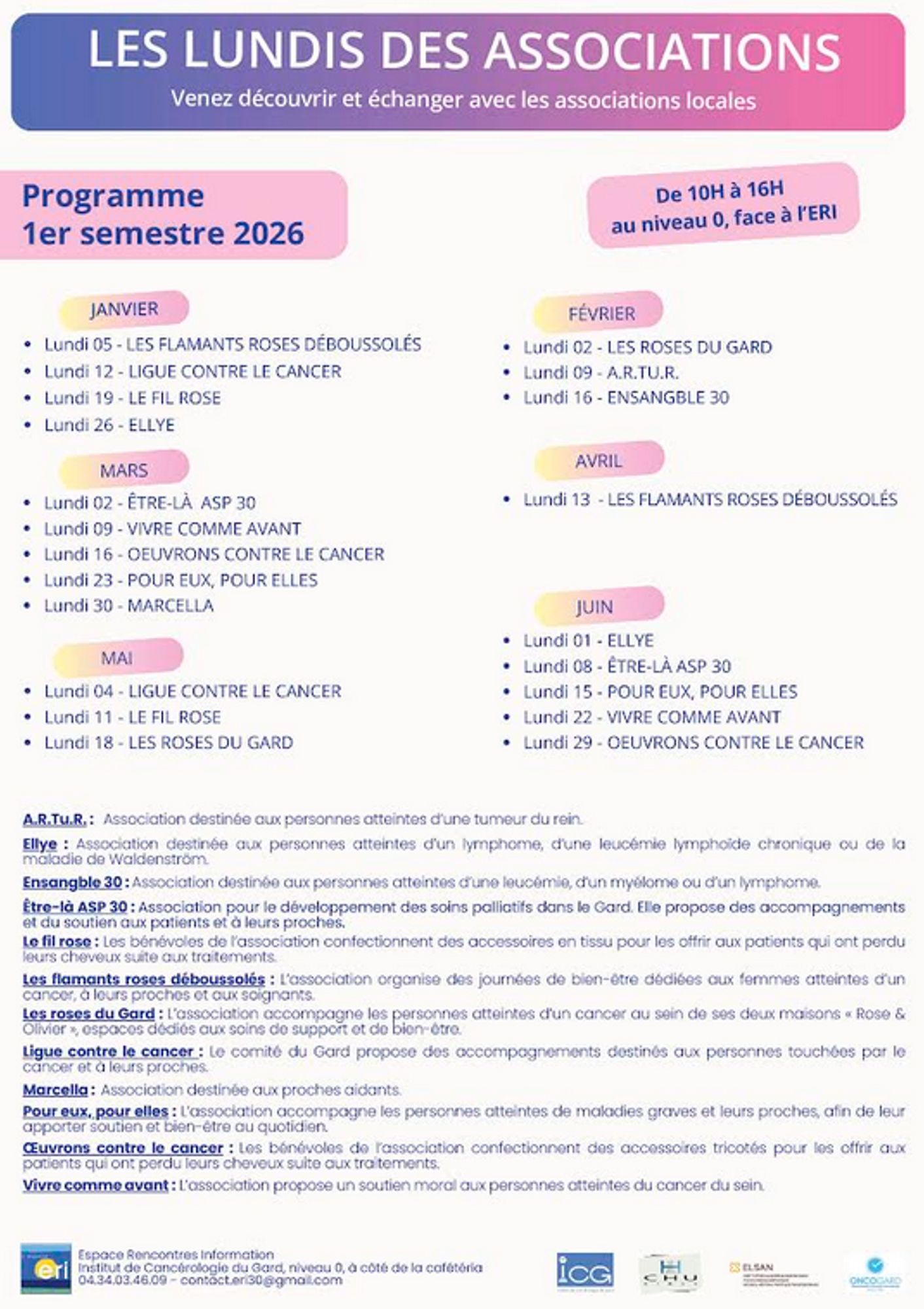 Les lundis des associations