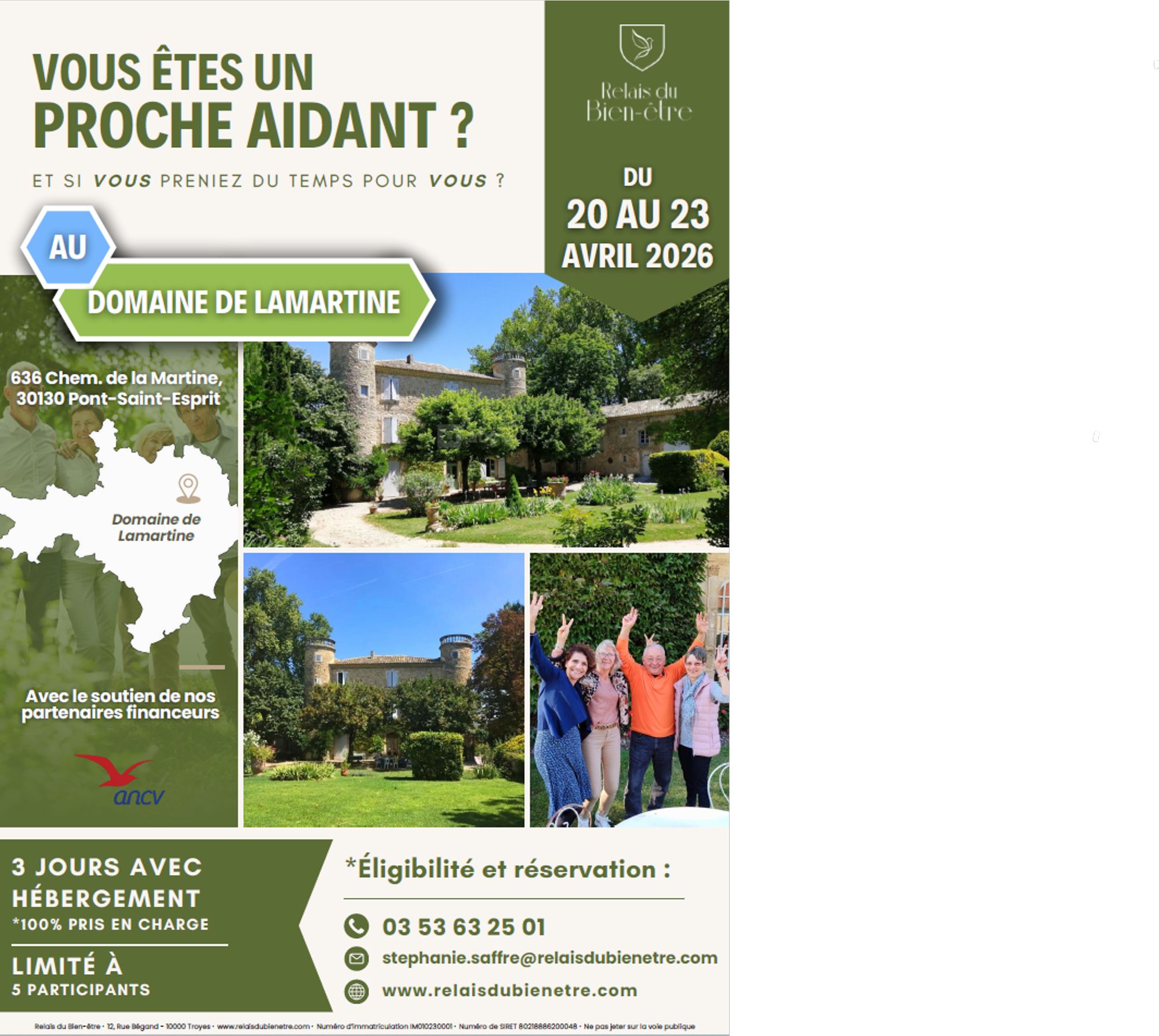 Séjour au "Domaine de Lamartine"