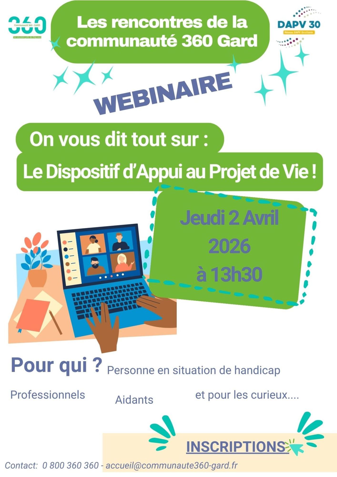 Wébinaire : Le Dispositif d’Appui au Projet de Vie (DAPV)