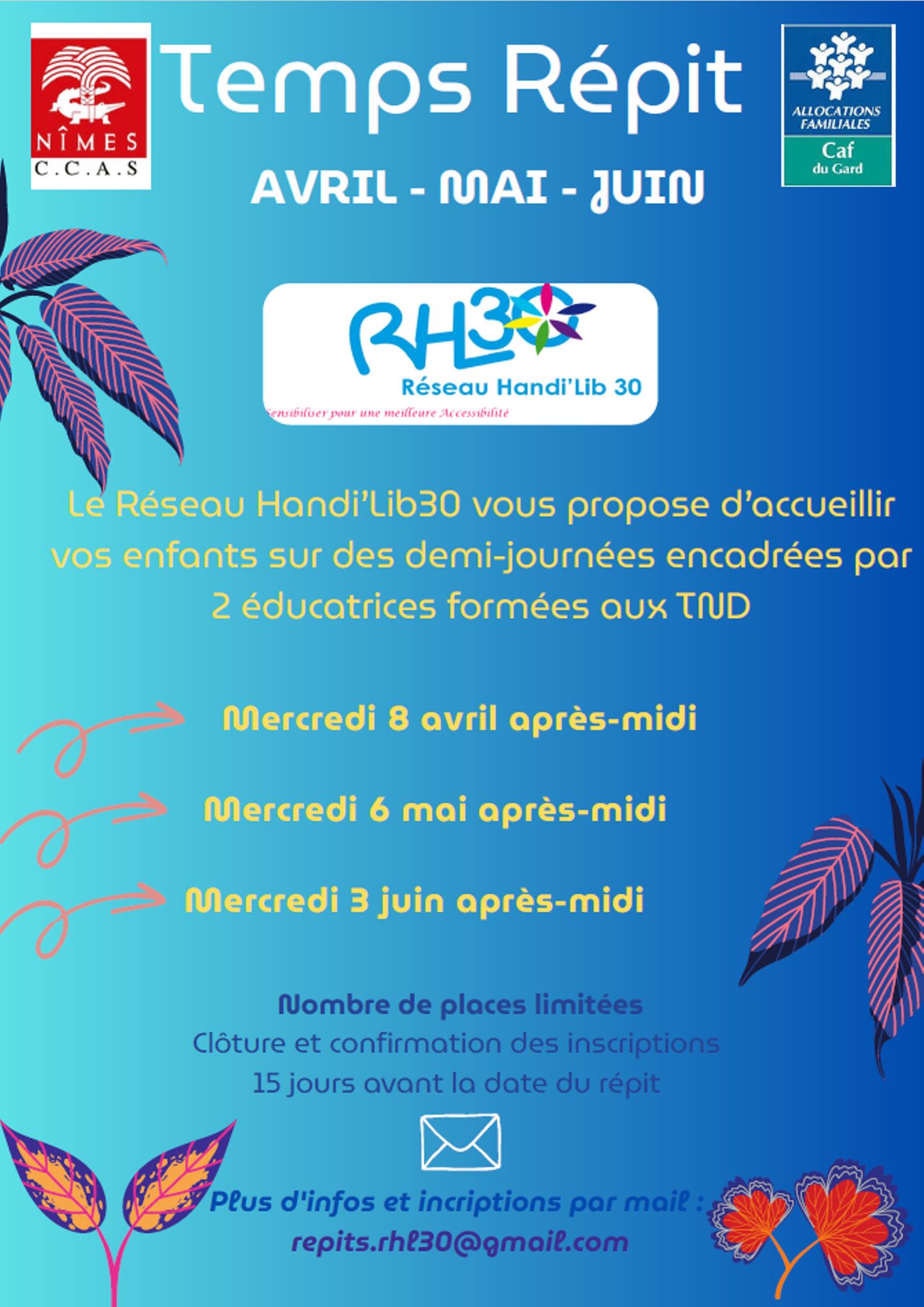 Des temps Répit proposés par le réseau Handi'Lib'30