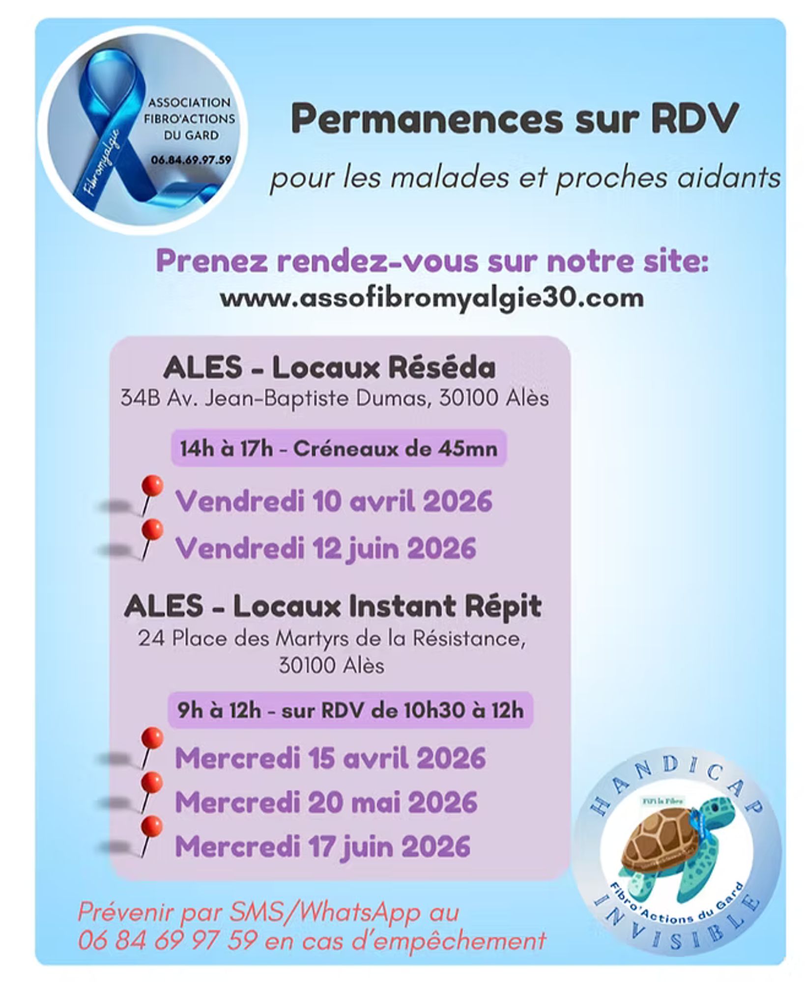 Association Fibromyalgie 30 - Permanence sur RDV 