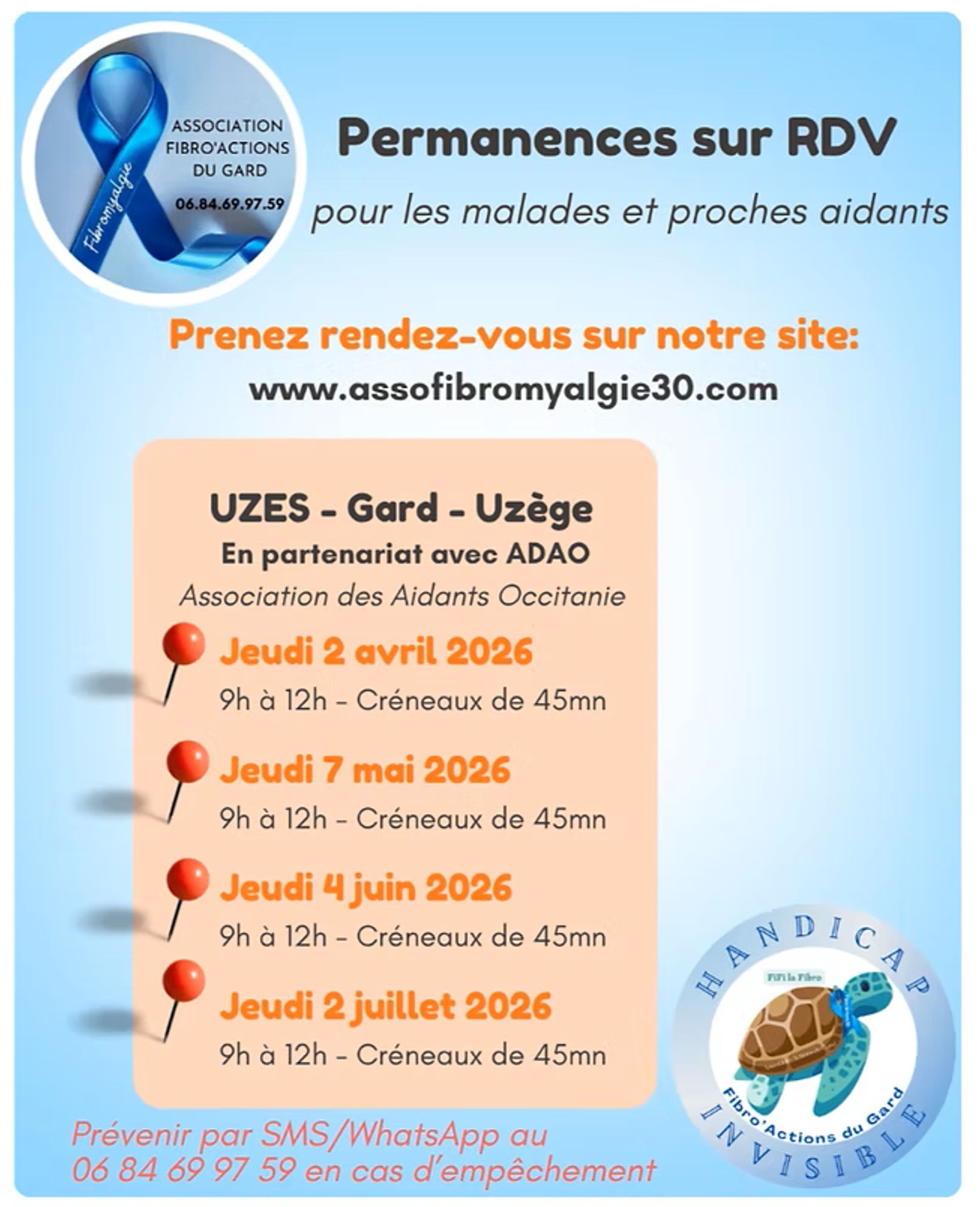 Association Fibromyalgie 30 - Permanence sur RDV