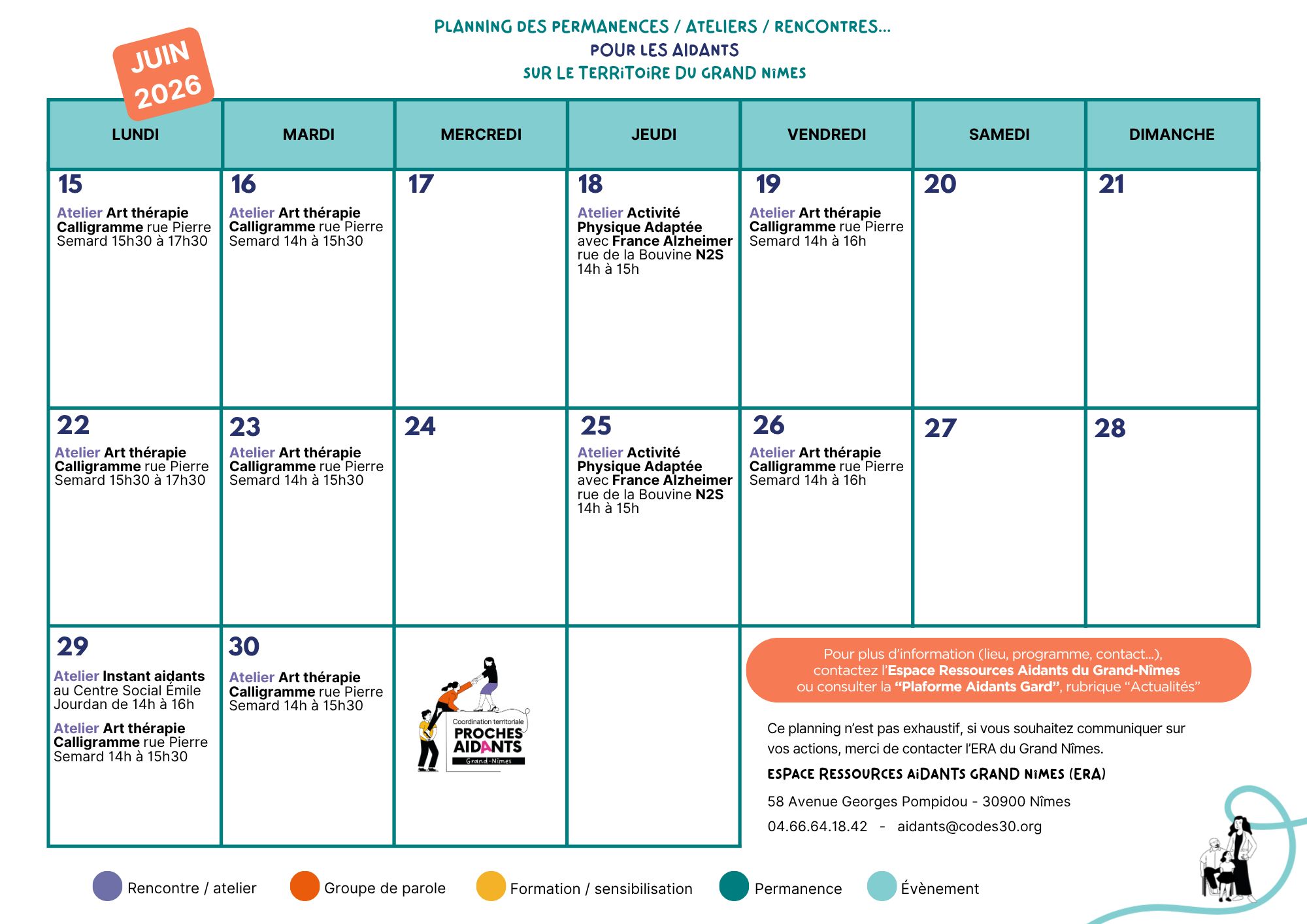 Permanences / ateliers / rencontres sur le territoire Grand-Nîmes