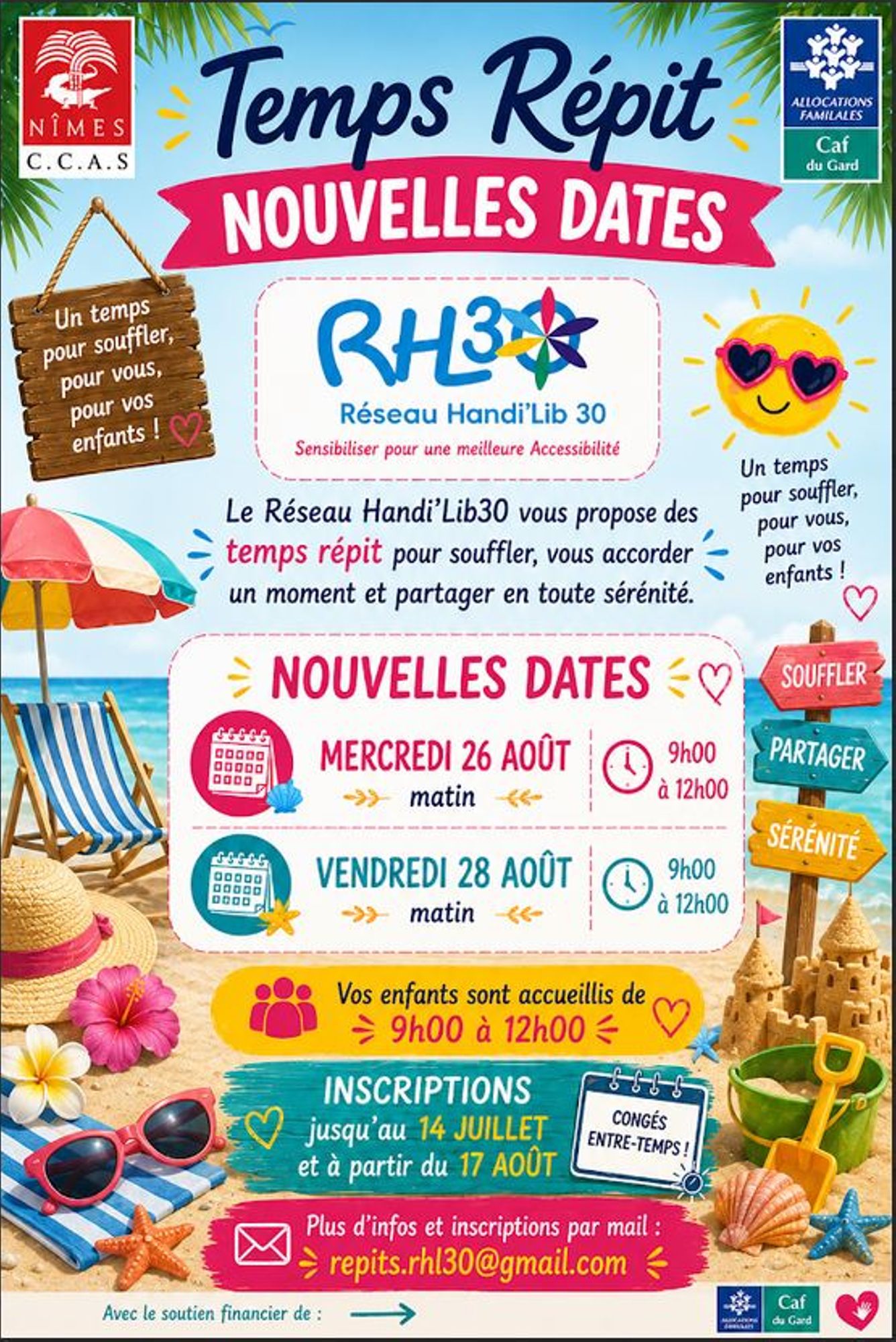 Des temps Répit proposés par le réseau Handi'Lib'30