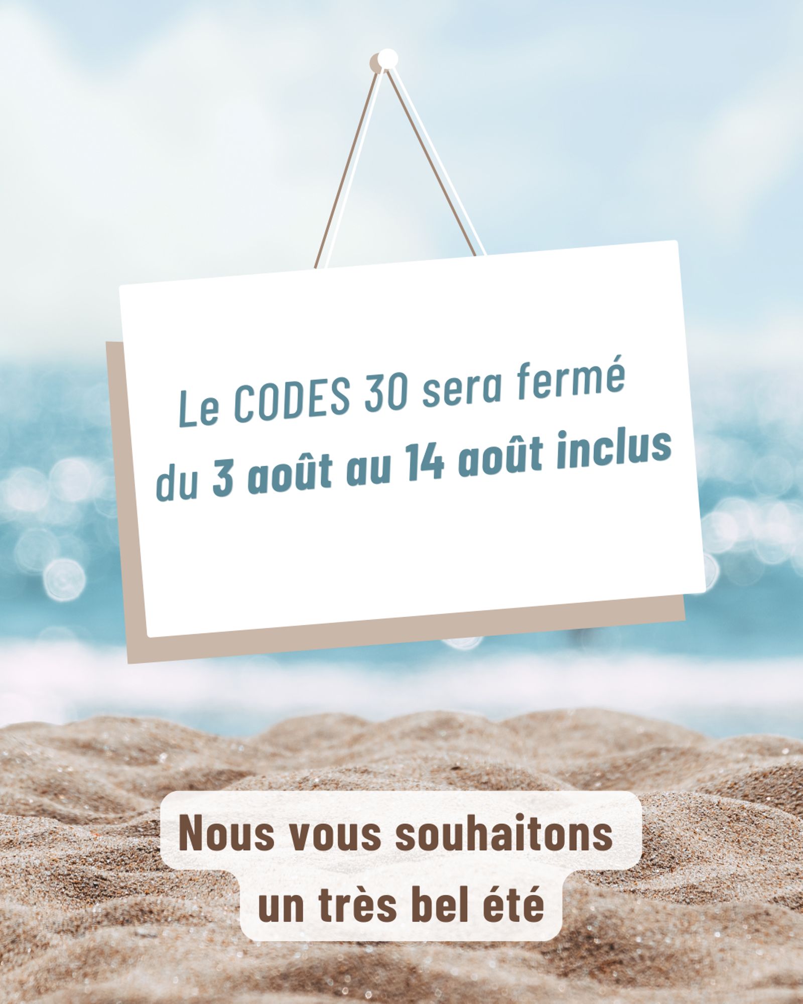 Fermeture pour congés annuels