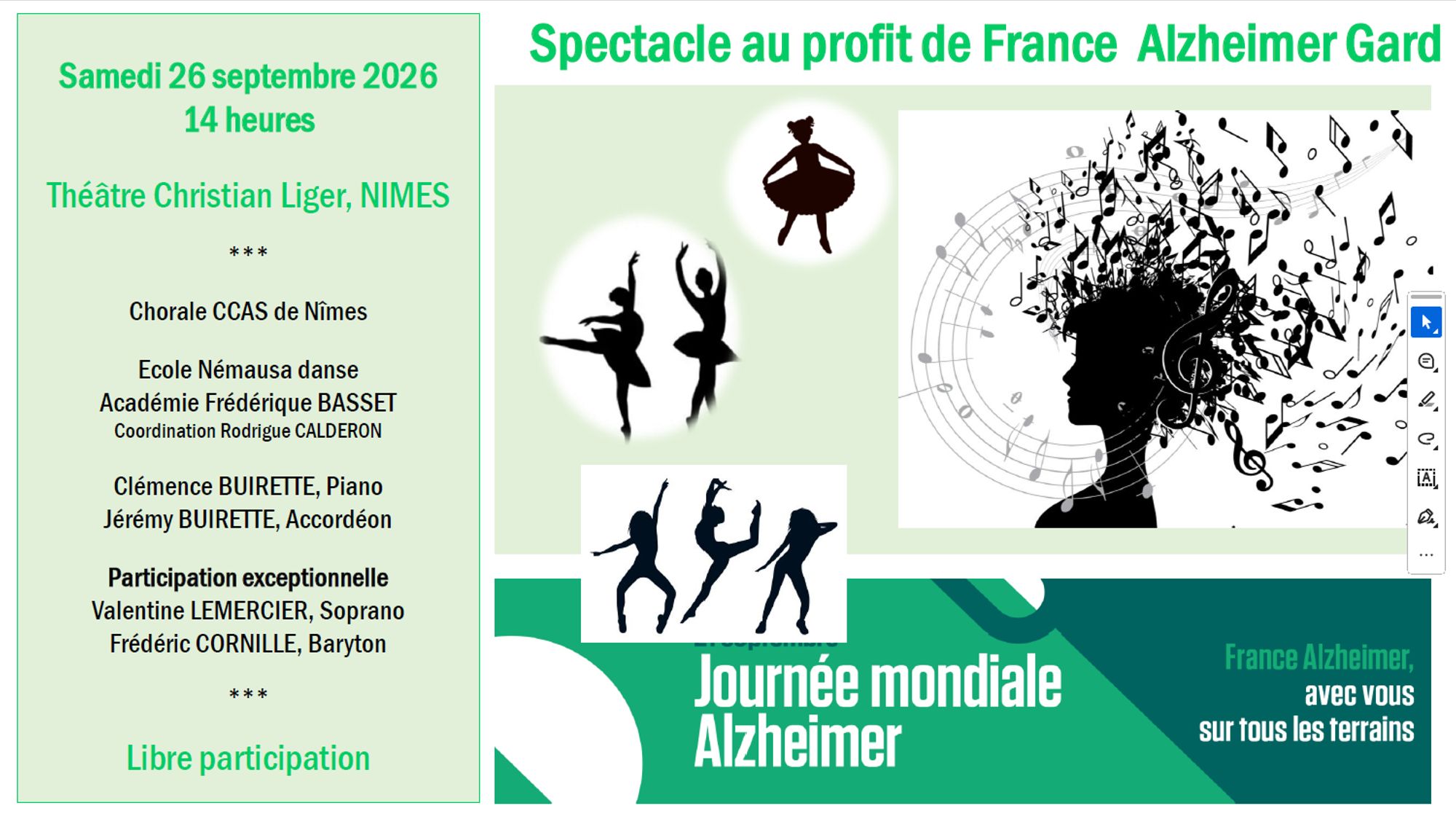 Spectacle au profit de France Alzheimer
