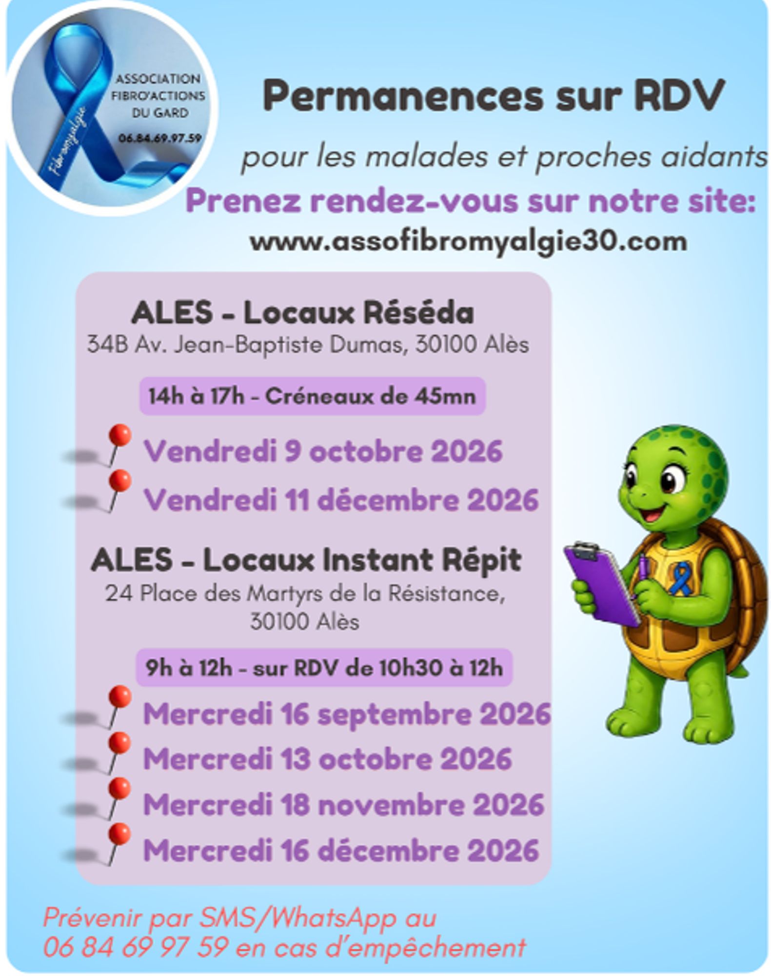 Association Fibromyalgie 30 - Permanence sur RDV