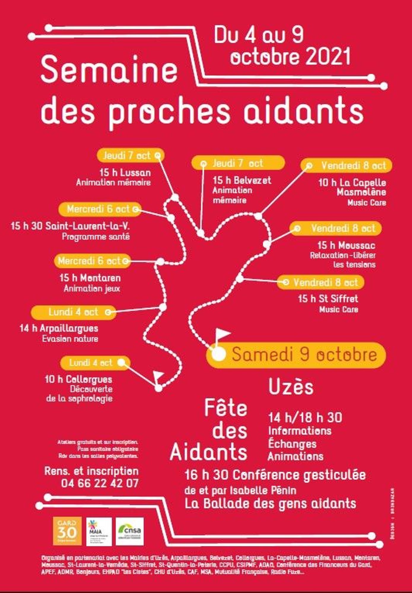 Semaine des proches aidants sur l'Uzège, du 4 au 9 Octobre 2021