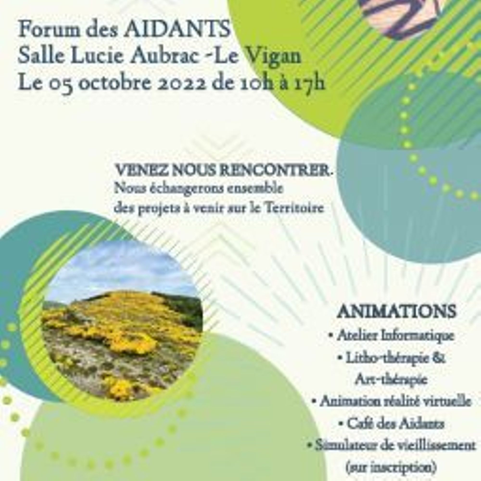 " Qu'est-ce qu'un aidant ? Comment vit-on le fait d'être aidé ? Quelles sont les aides possibles ? " au Vigan, le 5 octobre