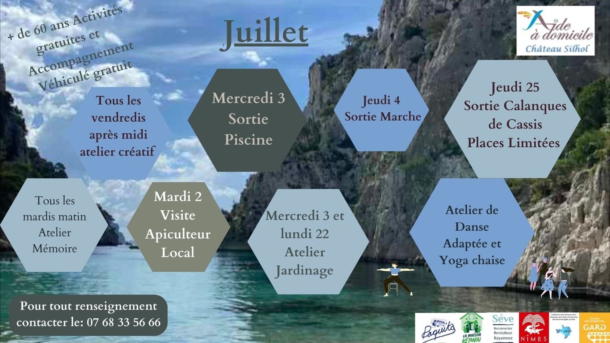 Les activités pour les plus de 60 ans du Château Silhol